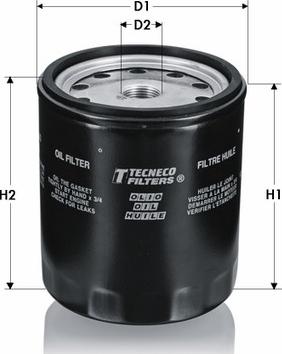 Tecneco Filters OL4853 - Фільтр масла Isuzu Campo 2.5D.Trooper 2.8TD autocars.com.ua