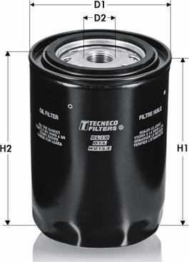 Tecneco Filters OL930/26 - Фільтр масляний Hyundai -H1-Terracan- 2.5TD-TCI 00- autocars.com.ua