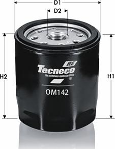 Tecneco Filters OM142 - Масляний фільтр autocars.com.ua