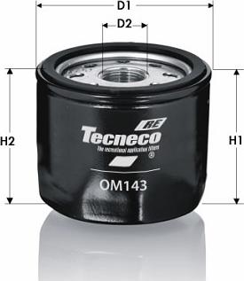Tecneco Filters OM143 - Масляний фільтр autocars.com.ua