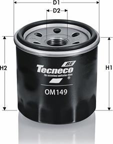 Tecneco Filters OM149 - Масляний фільтр autocars.com.ua