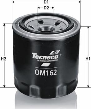 Tecneco Filters OM162 - Масляний фільтр autocars.com.ua