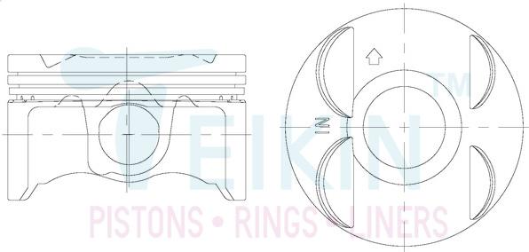 Teikin 38198.050 - Поршень autocars.com.ua
