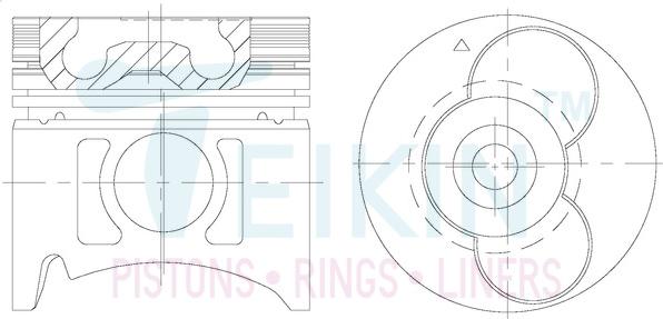 Teikin 39656.STD - Поршень autocars.com.ua