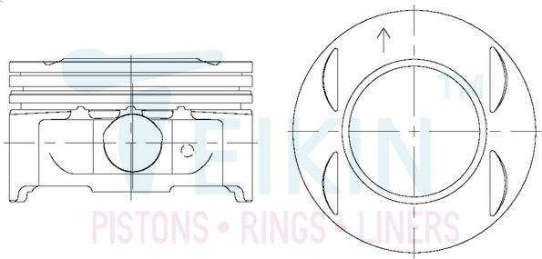 Teikin 42207.025 - Поршень autocars.com.ua