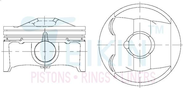 Teikin 42220.025 - Поршень autocars.com.ua