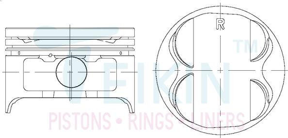 Teikin 42664.025 - Поршень autocars.com.ua