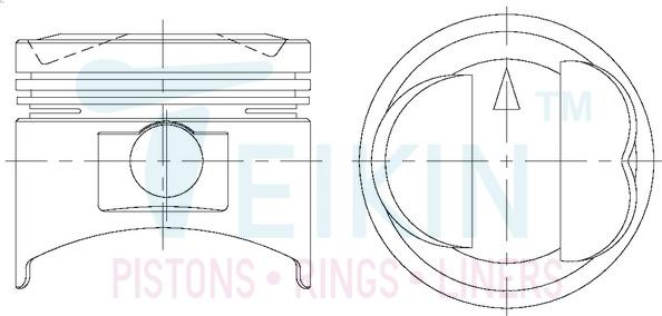 Teikin 43207.025 - Поршень autocars.com.ua