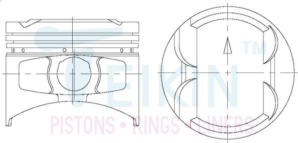 Teikin 43250.050 - Поршень autocars.com.ua