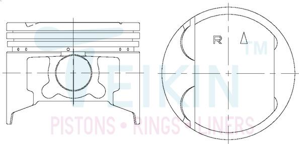 Teikin 43263.025 - Поршень autocars.com.ua