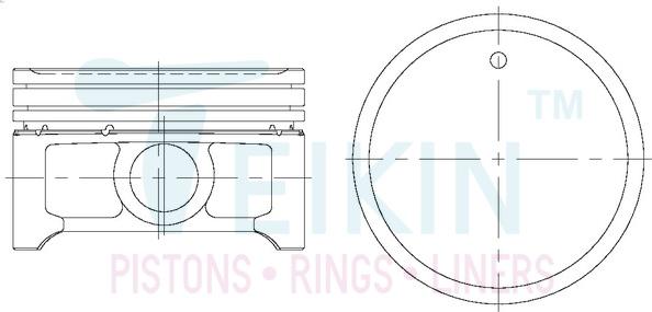 Teikin 43288.025 - Поршень autocars.com.ua