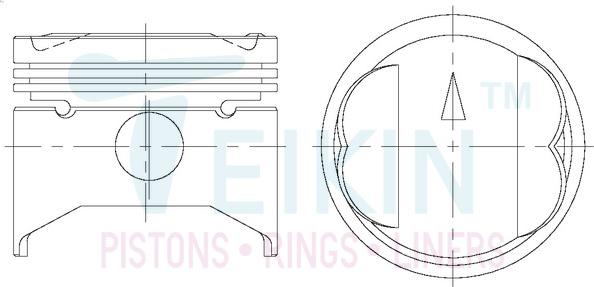 Teikin 43616.050 - Поршень autocars.com.ua