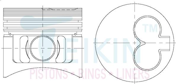 Teikin 44262A.075 - Поршень autocars.com.ua