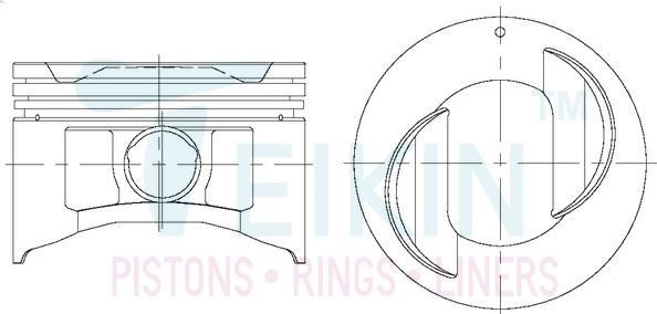 Teikin 44274.025 - Поршень autocars.com.ua