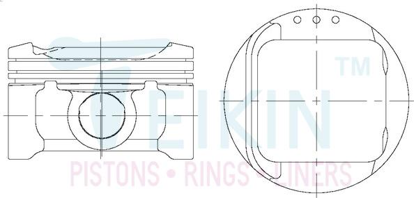 Teikin 44351.050 - Поршень autocars.com.ua