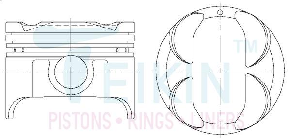 Teikin 45653.025 - Поршень autocars.com.ua