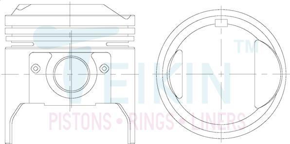 Teikin 46211.075 - Поршень autocars.com.ua