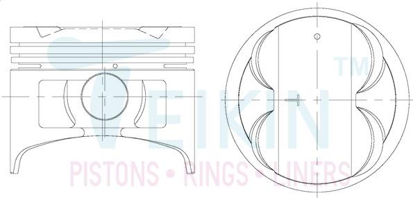 Teikin 46310.025 - Поршень autocars.com.ua