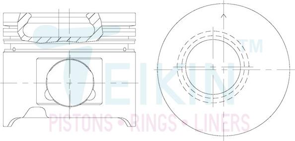 Teikin 46325A-STD - Поршень autocars.com.ua