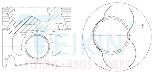 Teikin 48612AG.STD - Поршень autocars.com.ua