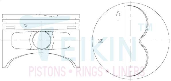 Teikin 55653.050 - Поршень autocars.com.ua