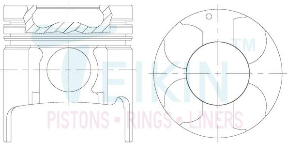 Teikin 56606A.050 - Поршень autocars.com.ua