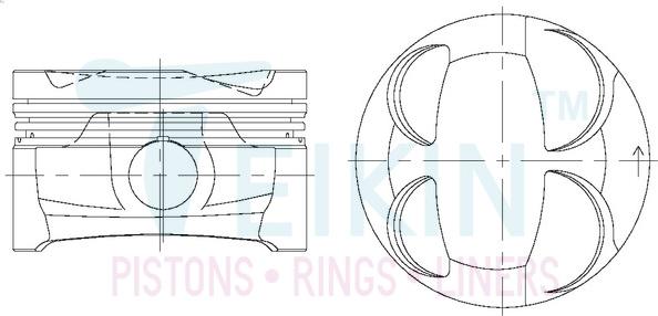 Teikin 67108.025 - Поршень avtokuzovplus.com.ua