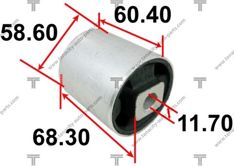 Tenacity AAMBM1007 - Сайлентблок, рычаг подвески колеса avtokuzovplus.com.ua