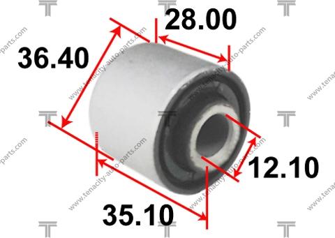 Tenacity AAMMA1049 - Сайлентблок, рычаг подвески колеса avtokuzovplus.com.ua