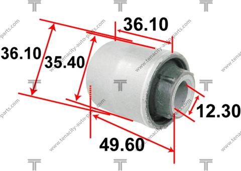 Tenacity AAMMI1054 - Сайлентблок, рычаг подвески колеса avtokuzovplus.com.ua