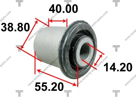 Tenacity AAMNI1017 - Сайлентблок, рычаг подвески колеса avtokuzovplus.com.ua