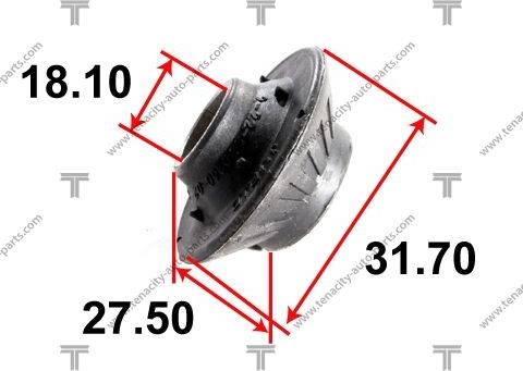Tenacity AAMVO1001 - Сайлентблок, рычаг подвески колеса avtokuzovplus.com.ua
