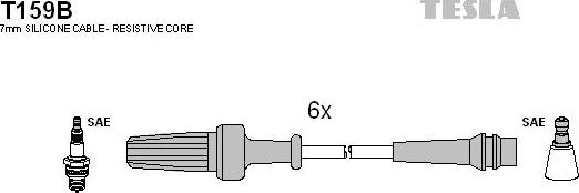 TESLA T159B - Комплект проводів запалювання autocars.com.ua