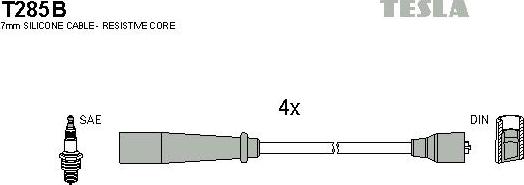 TESLA T285B - Комплект проводов зажигания autodnr.net