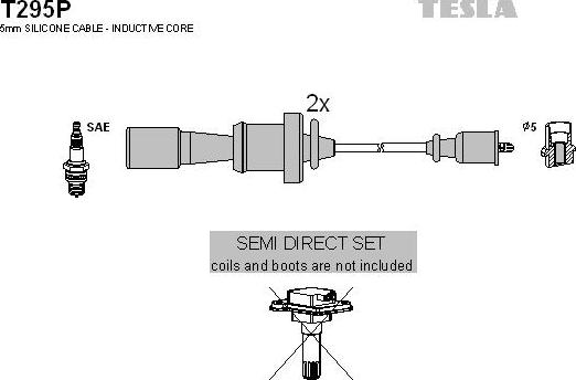 TESLA T295P - Комплект проводов зажигания autodnr.net