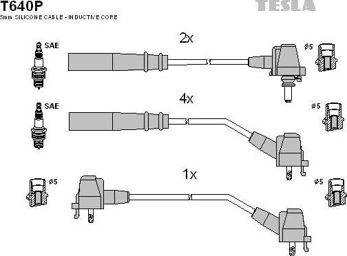 TESLA T640P - Комплект проводів запалювання autocars.com.ua