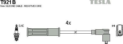 TESLA T921B - Комплект проводов зажигания autodnr.net