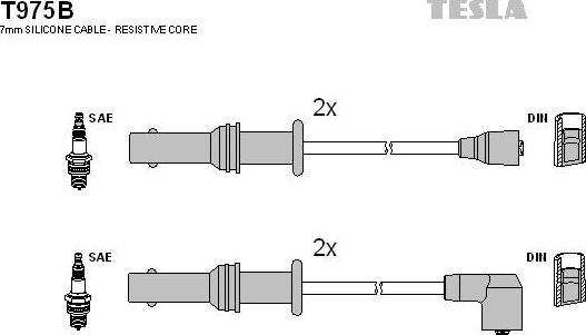TESLA T975B - Комплект проводов зажигания autodnr.net
