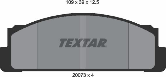 Textar 2007310 - Тормозные колодки, дисковые, комплект avtokuzovplus.com.ua