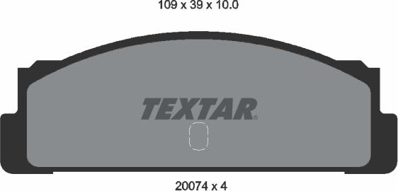 Textar 2007404 - Тормозные колодки, дисковые, комплект avtokuzovplus.com.ua