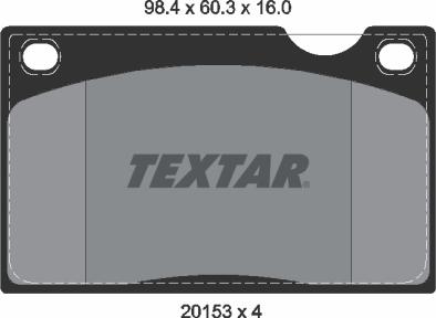 Textar 2015302 - Тормозные колодки, дисковые, комплект autodnr.net