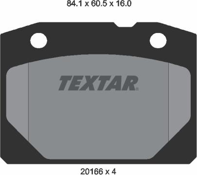 Textar 2016603 - Тормозные колодки, дисковые, комплект autodnr.net