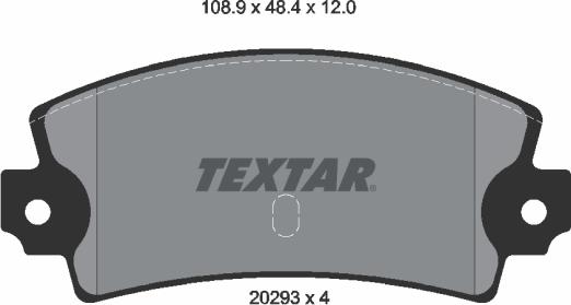 Textar 2029301 - Гальмівні колодки, дискові гальма autocars.com.ua