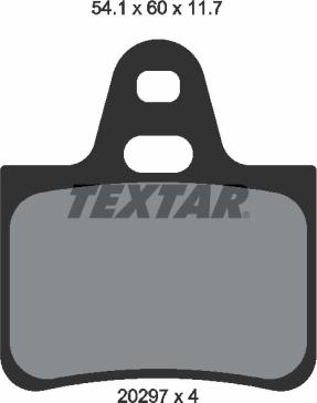 Textar 2029703 - Гальмівні колодки, дискові гальма autocars.com.ua