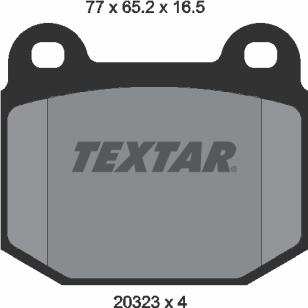 Textar 2032303 - Гальмівні колодки, дискові гальма autocars.com.ua