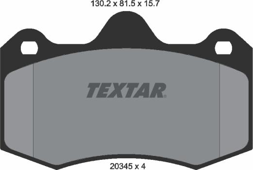 Textar 2034503 - Гальмівні колодки, дискові гальма autocars.com.ua