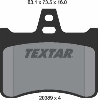 Textar 2038902 - Гальмівні колодки, дискові гальма autocars.com.ua