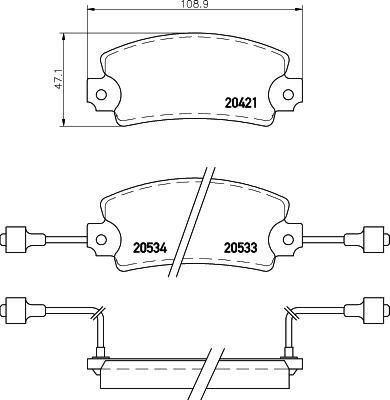 Textar 2042103 - Гальмівні колодки, дискові гальма autocars.com.ua