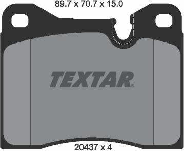 Textar 2043703 - Гальмівні колодки, дискові гальма autocars.com.ua