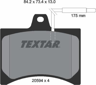 Textar 2059403 - Гальмівні колодки, дискові гальма autocars.com.ua